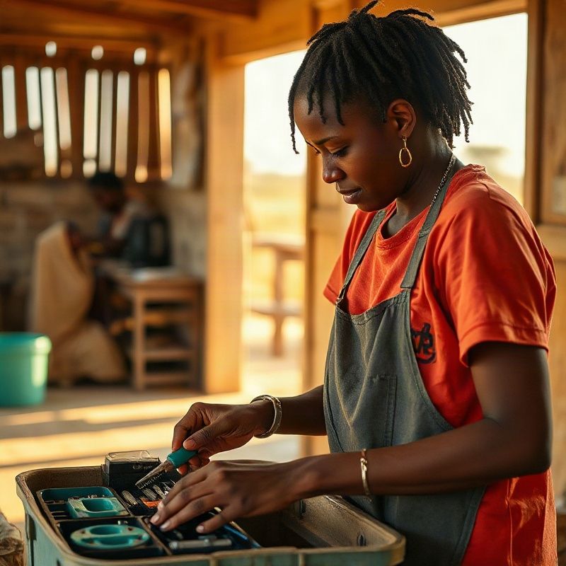 A Lumentvivid family team member at work in a Malindi home
